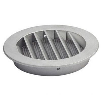 Buitenluchtrooster rond aluminium