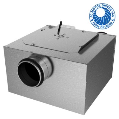 kanaalventilator 100 mm geluidgedempt