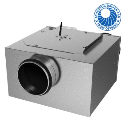 kanaalventilator geluidgedempt 125