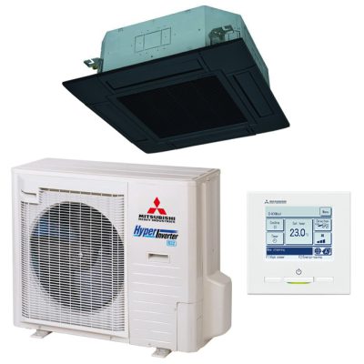 Mitsubishi cassette airco set zwart