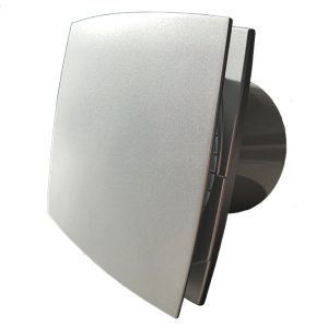 badkamerventilator design zilver mat