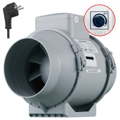 buisventilator met regelaar en stekker