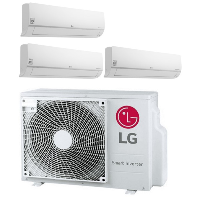 LG wandmodel Standard Plus 3x 2,5 kW | Multi-split set | WiFi | Buitenunit 6,2 kW | ACTIE