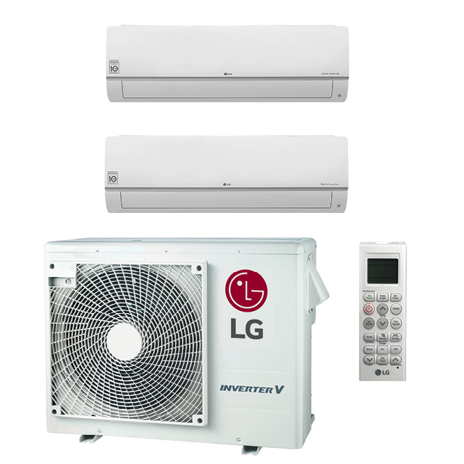 LG wandmodel Standard Plus 2,5kW + 3,5kW | Multi-split set | WiFi | Buitenunit 4,1 kW | ACTIE