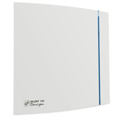 S&P badkamerventilator Silent DESIGN CHZ wit met timer en vochtsensor