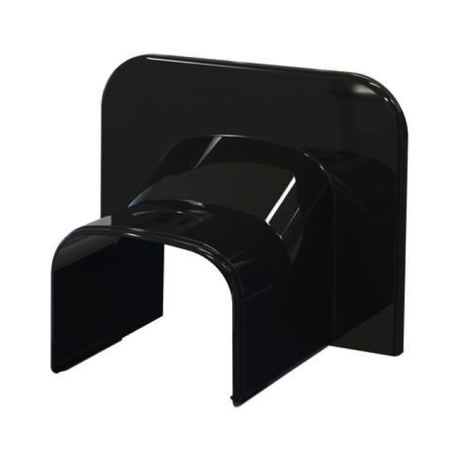 Tecnosystemi Optima plafond/wand eindstuk TA75 Zwart
