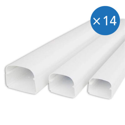 Tecnosystemi Optima leidinggoot 75 mm | 2 meter | Doos 14 stuks | Wit