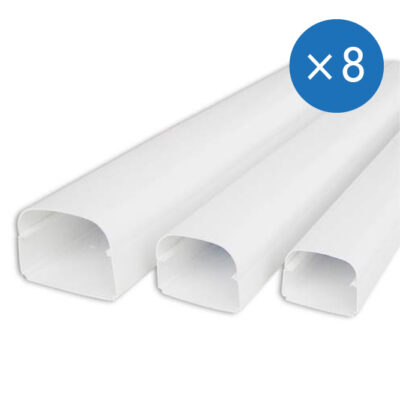 Tecnosystemi Optima leidinggoot 100 mm | 2 meter | Doos 8 stuks | Wit