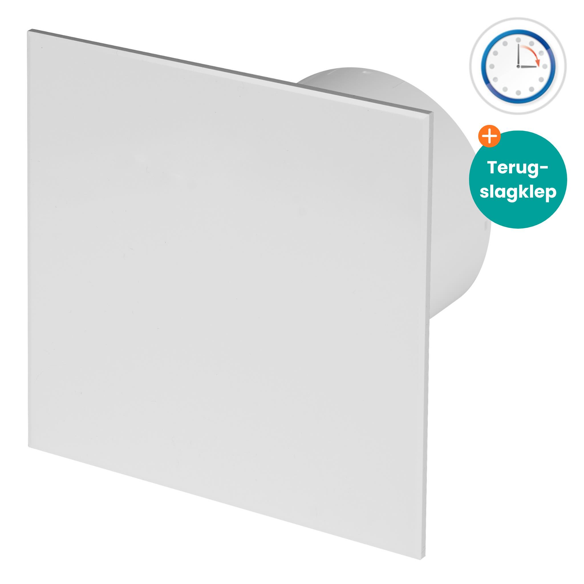 awenta badkamerventilator met timer en terugslagklep